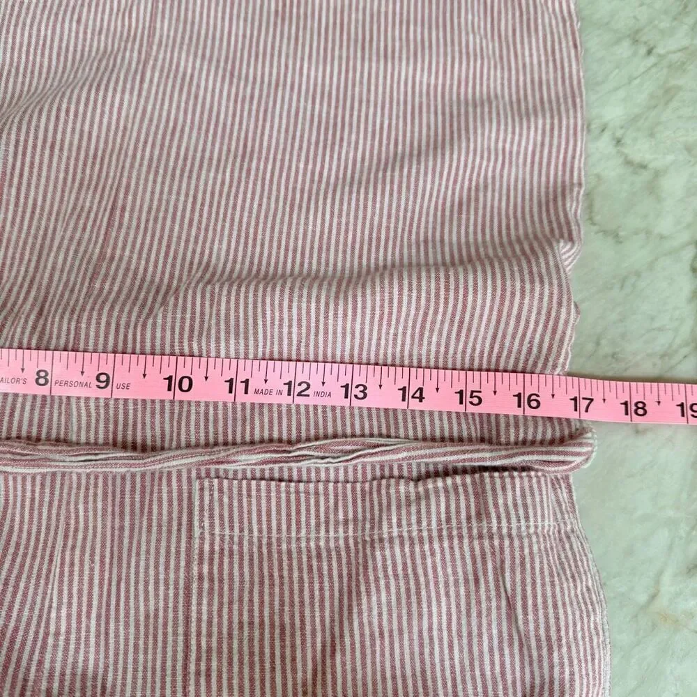 BEACHLUNCHLOUNGE Lennon Tie Waist Linen/Cotton Jumpsuit oversized wide leg sz S